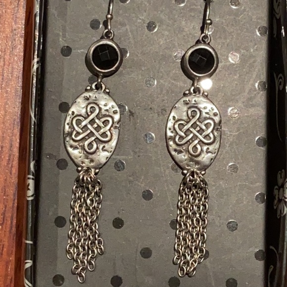 Grace Adele Celtic Knot Drop Earrings - Picture 3 of 6